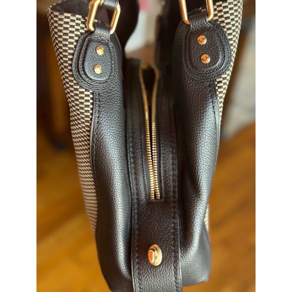 Coach Edie Legacy Woven Black Shoulder Purse- - Picture 5 of 12